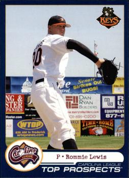 2004 Choice Carolina League Top Prospects #01 Rommie Lewis Front