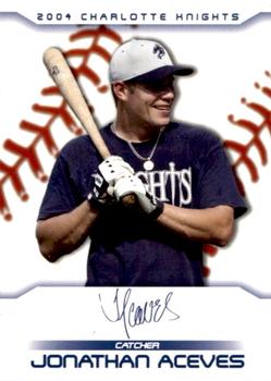 2004 Choice Charlotte Knights #1 Jonathan Aceves Front