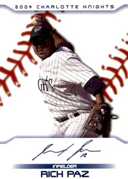 2004 Choice Charlotte Knights #15 Rich Paz Front