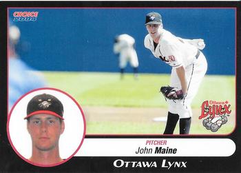 2004 Choice Ottawa Lynx #15 John Maine Front
