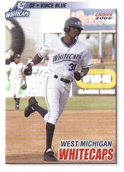 2004 Choice West Michigan Whitecaps #3 Vince Blue Front