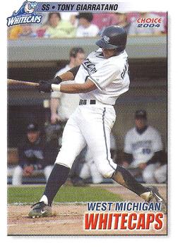 2004 Choice West Michigan Whitecaps #6 Tony Giarratano Front