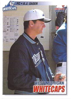 2004 Choice West Michigan Whitecaps #20 A.J. Sager Front