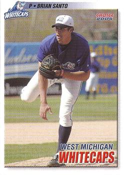 2004 Choice West Michigan Whitecaps #22 Brian Santo Front