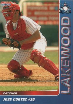 2004 Choice Lakewood BlueClaws #05 Jose Cortez Front