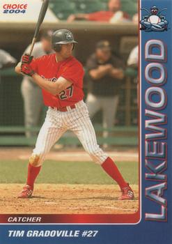 2004 Choice Lakewood BlueClaws #08 Tim Gradoville Front