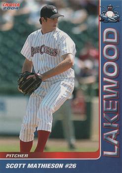 2004 Choice Lakewood BlueClaws #15 Scott Mathieson Front