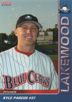 2004 Choice Lakewood BlueClaws #19 Kyle Parcus Front