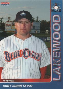2004 Choice Lakewood BlueClaws #23 Cory Schultz Front
