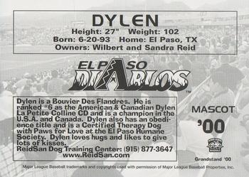 2000 Grandstand El Paso Diablos #NNO Dylen Back