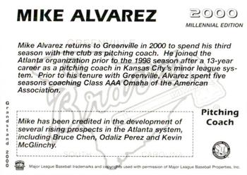 2000 Grandstand Greenville Braves #NNO Mike Alvarez Back