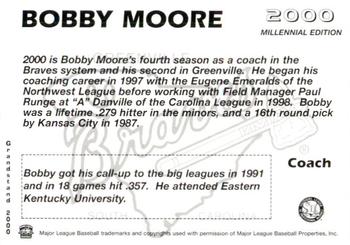 2000 Grandstand Greenville Braves #NNO Bobby Moore Back