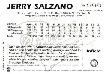 2000 Grandstand Greenville Braves #NNO Jerry Salzano Back