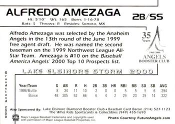 2000 Grandstand Lake Elsinore Storm #NNO Alfredo Amezaga Back