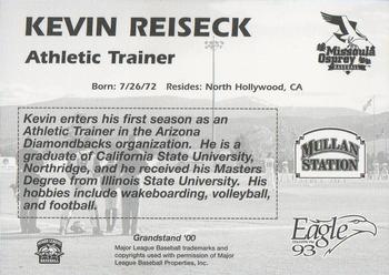 2000 Grandstand Missoula Osprey #NNO Kevin Reiseck Back