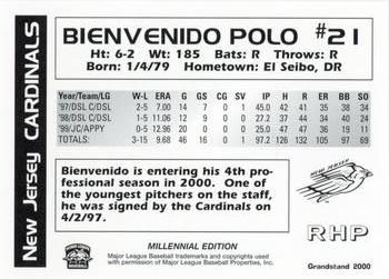 2000 Grandstand New Jersey Cardinals #NNO Bienvenido Polo Back