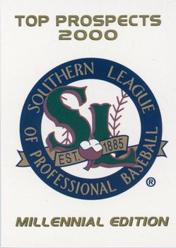 2000 Grandstand Southern League Top Prospects #NNO Checklist Front