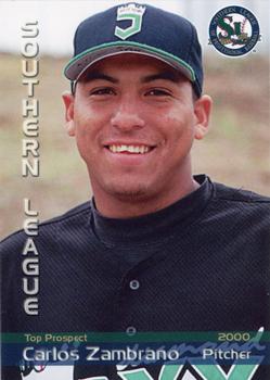 2000 Grandstand Southern League Top Prospects #NNO Carlos Zambrano Front