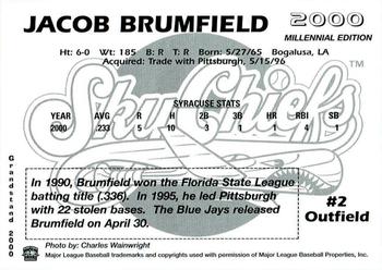 2000 Grandstand Syracuse SkyChiefs #NNO Jacob Brumfield Back