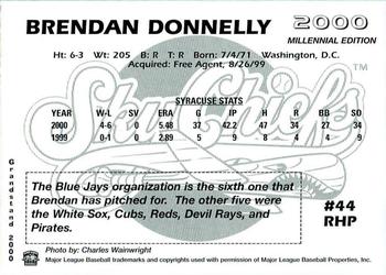 2000 Grandstand Syracuse SkyChiefs #NNO Brendan Donnelly Back