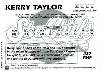 2000 Grandstand Syracuse SkyChiefs #NNO Kerry Taylor Back