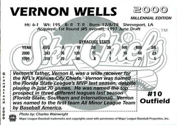 2000 Grandstand Syracuse SkyChiefs #NNO Vernon Wells Back