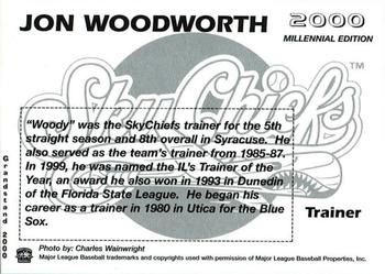 2000 Grandstand Syracuse SkyChiefs #NNO Jon Woodworth Back