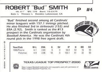 2000 Grandstand Texas League Top Prospects #NNO Bud Smith Back