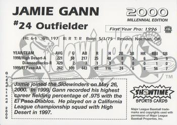 2000 Grandstand Tucson Sidewinders #NNO Jamie Gann Back