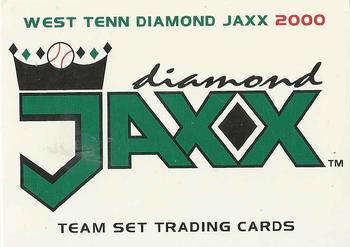 2000 Grandstand West Tenn Diamond Jaxx #NNO Team CL Front
