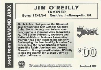 2000 Grandstand West Tenn Diamond Jaxx #NNO Jim O'Reilly Back
