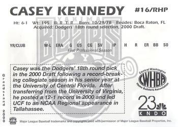 2000 Grandstand Yakima Bears #NNO Casey Kennedy Back