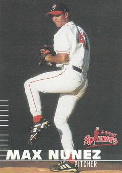 2000 Multi-Ad Lowell Spinners #30 Max Nunez Front