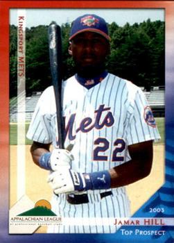 2003 Grandstand Appalachian League Top Prospects #NNO Jamar Hill Front