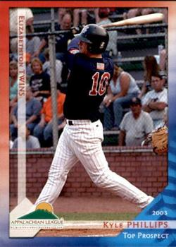 2003 Grandstand Appalachian League Top Prospects #NNO Kyle Phillips Front