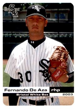 2003 Grandstand Bristol White Sox #8 Fernando De Aza Front
