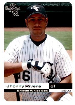 2003 Grandstand Bristol White Sox #22 Jhonny Rivera Front
