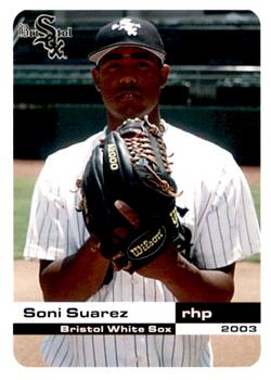 2003 Grandstand Bristol White Sox #25 Sony Suarez Front