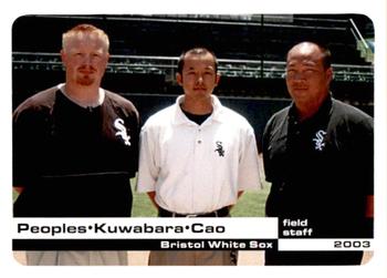 2003 Grandstand Bristol White Sox #31 Eugene Peoples / Shoji Kuwabara / Trung Cao Front