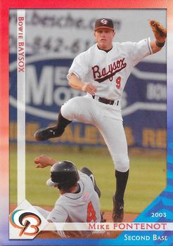 2003 Grandstand Bowie Baysox #4 Mike Fontenot Front