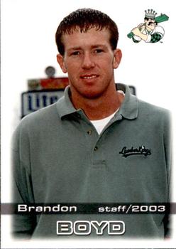 2003 Grandstand Clinton LumberKings #NNO Brandon Boyd Front