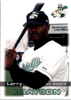2003 Grandstand Clinton LumberKings #NNO Larry Grayson Front
