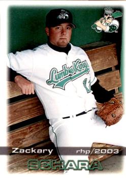 2003 Grandstand Clinton LumberKings #NNO Zackary Schara Front