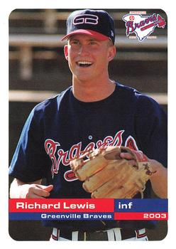 2003 Grandstand Greenville Braves #NNO Richard Lewis Front