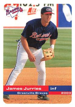 2003 Grandstand Greenville Braves #NNO James Jurries Front