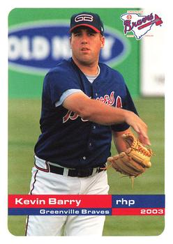 2003 Grandstand Greenville Braves #NNO Kevin Barry Front