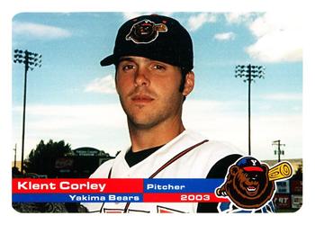 2003 Grandstand Yakima Bears #NNO Klent Corley Front
