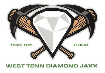 2003 Grandstand West Tenn Diamond Jaxx #NNO Checklist Front