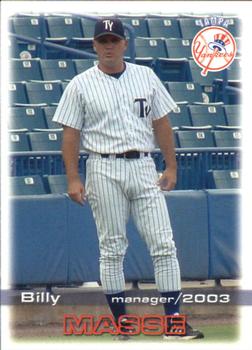 2003 Grandstand Tampa Yankees #NNO Billy Masse Front