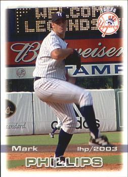 2003 Grandstand Tampa Yankees #NNO Mark Phillips Front